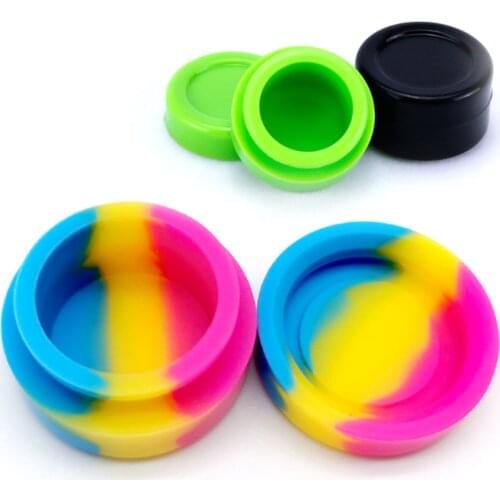 5Pcs Shisha Jar 5ml Silicone Container For Oil Wax Case Dab Wax Container Herb Storage Boxes Smoking Smoke Tobacco Accessories