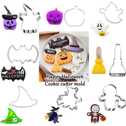 8Pcs Stainless Steel Template Halloween Decoration Template Diy Special Craft Supplies For Table Bar Decoration Cookie Cutter