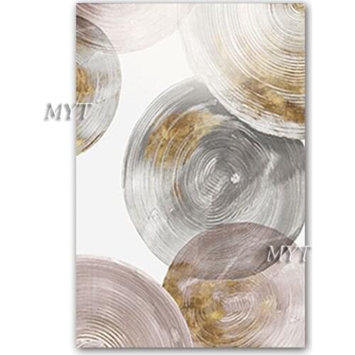 Abstract Circle Design Oil Painting Handmade Modern New Canvas Wall Art Acrylic Paintings Artwork For Living Room Decoration