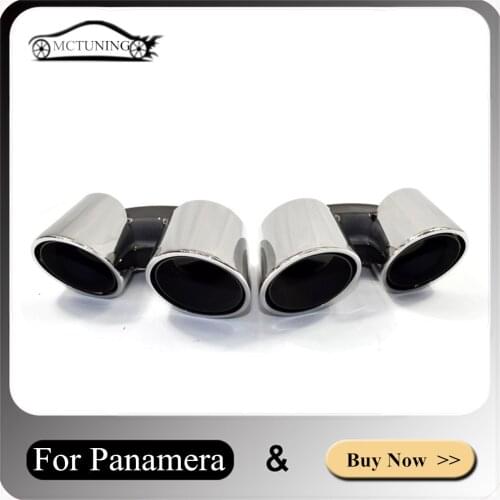 For Porsche Panamera 4S Round Outlet Muffler Tip 2017 2018 2019 2020 Stainless Steel Car Parts Rear Exhaust Pipe Nozzles