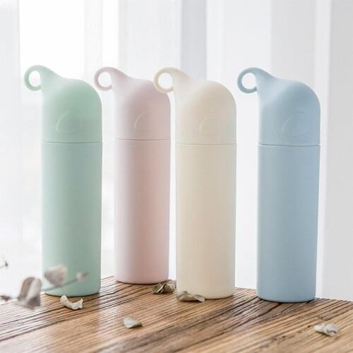OAPE Double Layer Anti Scald Wooden Beads Weave Lastic Shell Glass Cup Cute Baby Elephant girl Explosion Proof Water Bottle