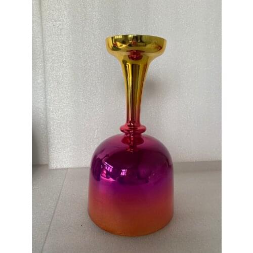Crystal singing bowl mixed color chalice 4th octave E note solar plexus chakra(no engraving)432Hz for meditation
