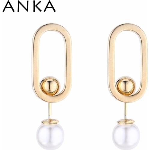 ANKA Pearl Drop Earrings Fashion Women Summer Gift #141326