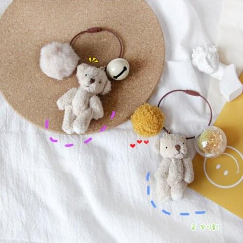 Kawaii Cartoon Bear Plush Doll Keychain Plush Rabbit Toys Female Bag Pendant Children Toy Birthday Gifts For Girl