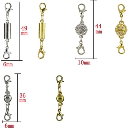 Necklace Clasp Bracelet Clasp Magnet Clasp Cylindrical Magnetic Clasp Magnetic Clasp Necklace Magnetic Clasp Style 24pcs/set