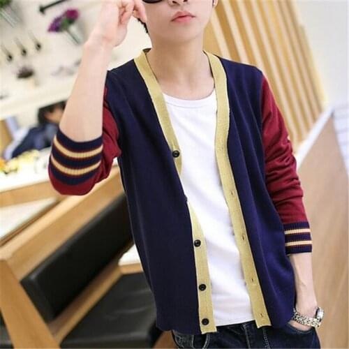 New 2017 Fashion Winter Men V-neck Sweater bottoming shirt men cardigan masculino Slim Stretch shirt Cardigan Sweater Men A1229