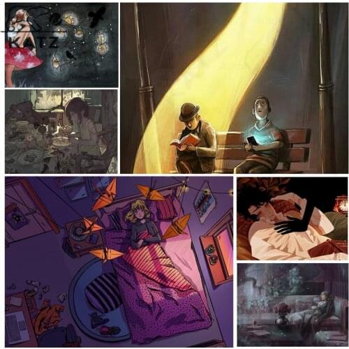 Lonely Cartoon Diamond Painting Character Embroidery Crossing Diy Aesthetics Diamond Mosaic Gift Cross Stitch Home Decoration