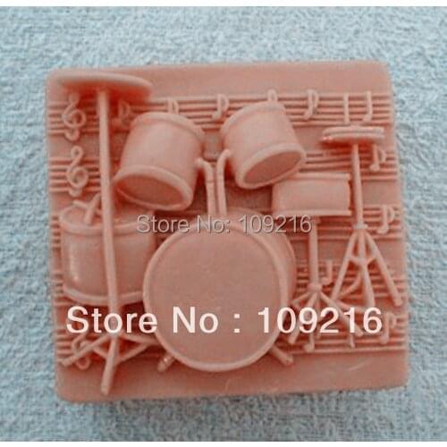 Wholesale!!!1pcs Drum Set (zx765) Silicone Handmade Soap Mold Crafts DIY Mold