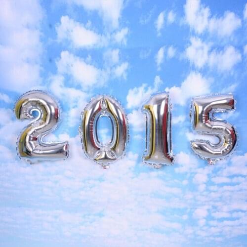 0-9 Years Old 40 Inch Gold Silver Foil Digital Balloon Birthday Wedding Engagement Party Decoration Childrens Ball Supplies