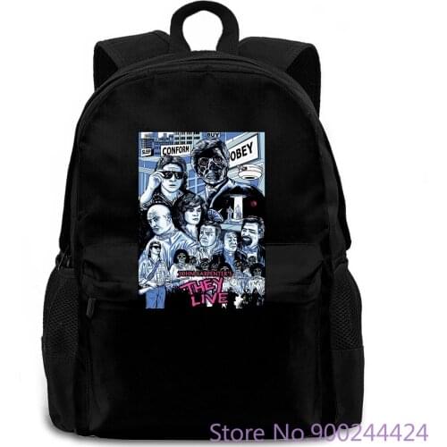 New They Live Movie Poster Hip Hop Mens Formal women men backpack laptop travel school adult student