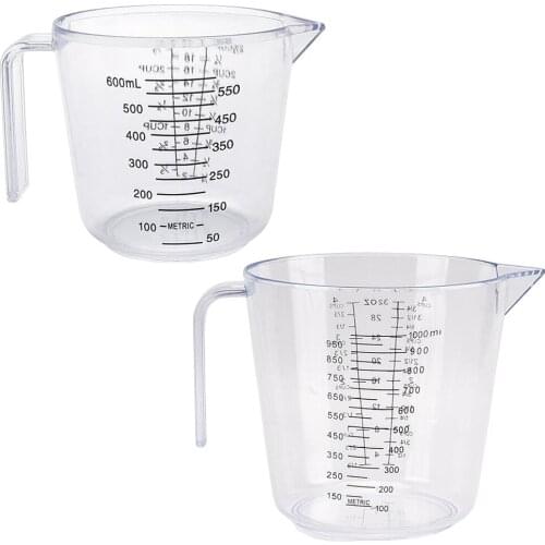 Clear Measuring Cup with Handle & Spout Flour Water Milk Liquid Measure