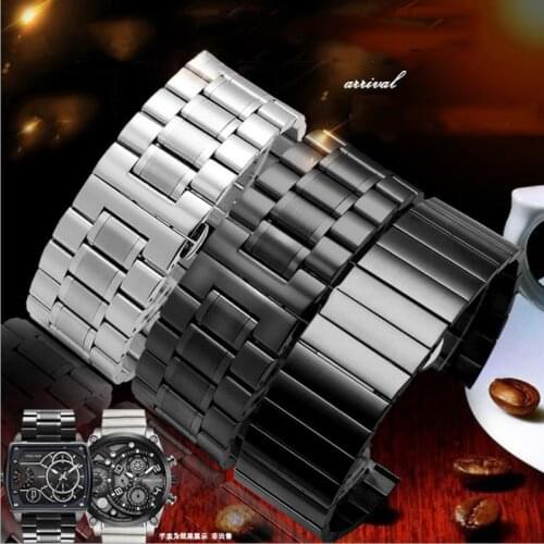 New arrivals High quality 316 Stainless steel strap for DZ wacth strap fit big dial watch mens watchband 24mm 26mm 28mm 30mm