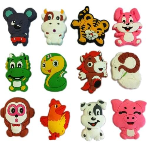 Children cartoon handle soft glue anti-collision contracted wardrobe cabinet drawer 12 zodiac drawer pulls