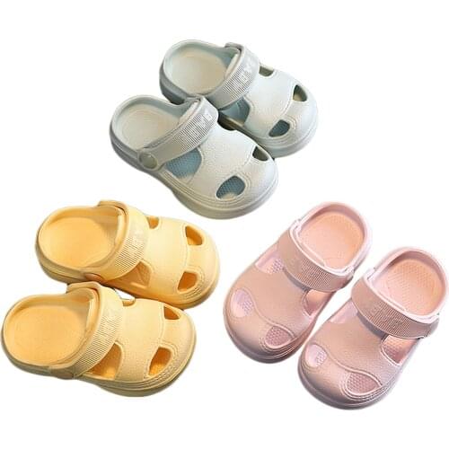 Summer Baby Boys Girls Hole Shoes Sandals with Soft Bottom Non-slip Kid Beach Accessory Children‘s Shoes Breathable Slippers