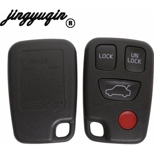Jingyuqin (3+1) 4 Buttons Remote Car Key Shell Case Replacment For Volvo C70 S40 S60 S70 S80 S90 V40 V70 V90 XC70 XC90