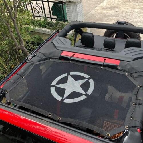 Parasol Coche Sunscreen Net Roof Shade Net Sunshade Top Cover Provides UV Sun Protection For Jeep Wrangler Car Accessories Styli