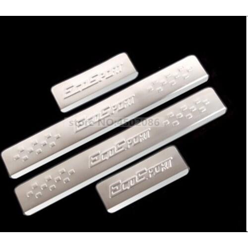 Car-styling Stainless Steel Door Sill Scuff Plate car accessories For Ford Ecosport 2013 2014 2015