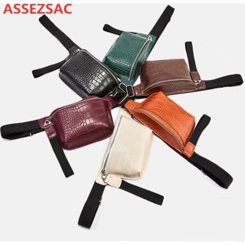 ASSEZSAC New Crocodile Women Shoulder Bag Fashion Bag Female Crossbody Bag PU Leather Handbag High Quality Crossbody Bag