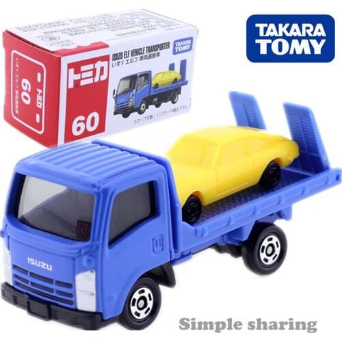 Takara Tomy Tomica ISUZU ELE VEHICLE TRANSPORTER Truck Model Kit No.60 AUTO CAR Hot Diecast Baby Toys Funny Magic Kids Dolls