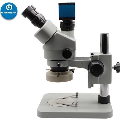 14MP HDMI Video Camera synchronous 3.5X-90X Stereo Zoom Trinocular Microscope Phone circuit board PCB Solder Tool 0.35x C-Mount