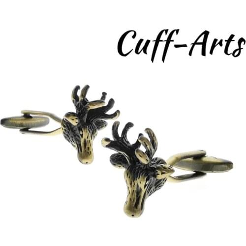 Mens Cufflinks Stag Head Cufflinks Gifts for Men Gemelos Les Boutons De Manchette by Cuffarts C10545