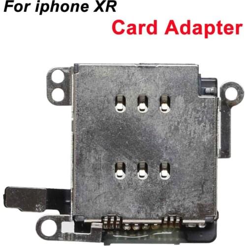 1pcs BRAND Sim Card Reader Connector Flex Cable For iPhone XR Single Or Dual Sim Card Tray Slot Holder Adapter Repair Parts