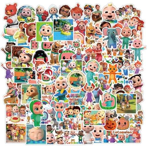 100pcs Childrens Enlightenment Nursery Rhymes Cartoon Character Stickers Decoration Water Cup Luggage Stickers