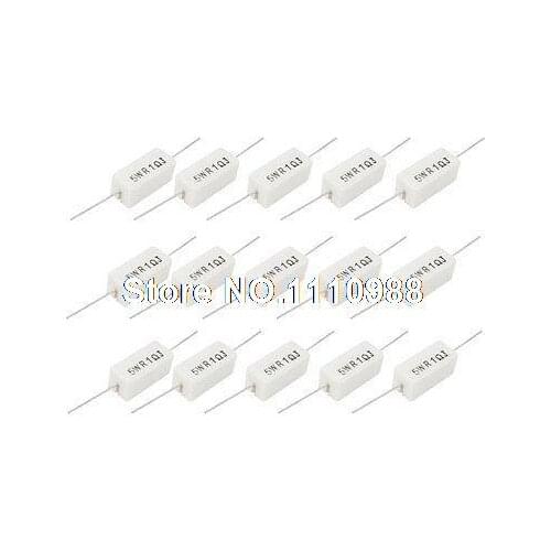 15 Pcs 0.1 Ohm 5W Watt Tolerance 5% Axial Cement Power Resistors