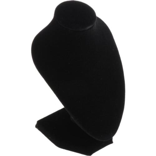 3Pcs Black Velvet Necklace Bust Display Pendant Jewelry Stands