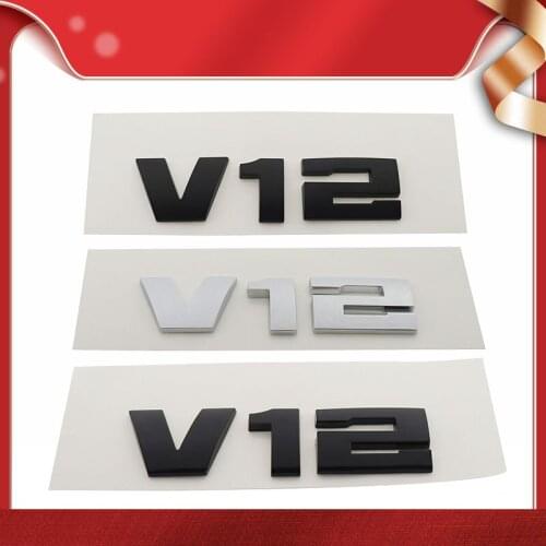 3D Premium V12 letters for X3 F10 F30 E46 E60 E90 car engine displacement Hood Interior Fender trunk Decal Emblem Badge Sticker