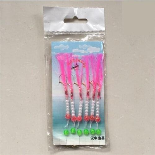 5 Packs Sea fishing pesca sabiki & piscatore rigs baits with barbed hooks Fake Lure Set