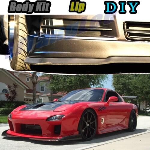 Car Bumper Lip Front Spoiler Skirt Deflector For Mazda Savanna RX7 RX-7 RX 7 FC FD Tune Modified Body Kit VIP Hella Flush Lips