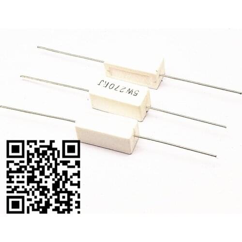 10pcs 5W 10W BPR56 Cement resistance 0.1 ~ 10k ohm 0.33R 1R 10R 100R 0.22 0.33 1 10 100 1K 10K ohm Cement resistor
