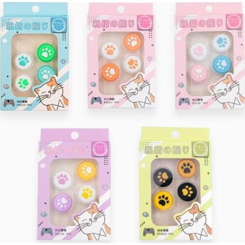 Thumb Stick Grip Cat Paw Cap Joystick Cover For Sony Playstation Dualshock 4/3 PS4/PS3/Xbox 360 One/Switch Pro Controller Case