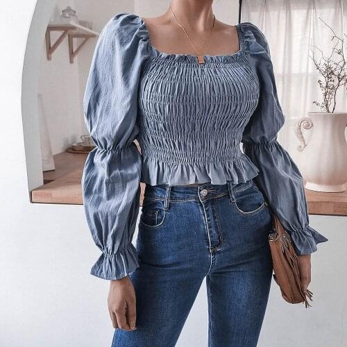 HOCANGYO Blouses With Sleeves