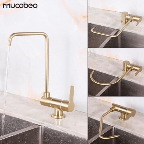 Kitchen Direct Drinking Water Filter Faucet 304 Stainless Steel RO Tap Purification System Reverse Osmosis Rotary Folding Fauce