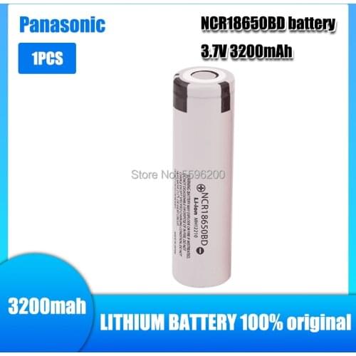 1PCS New Original Panasonic NCR18650BD 3.7v 3200mah 18650 Lithium Rechargeable Battery NCR 18650BD for Laptop Flashlight cells