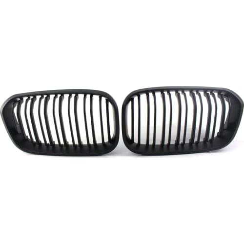 Matte Double Front Kidney Grille Fit For BMW F20 F21 15-16 M5 Look 114i Twin Slat
