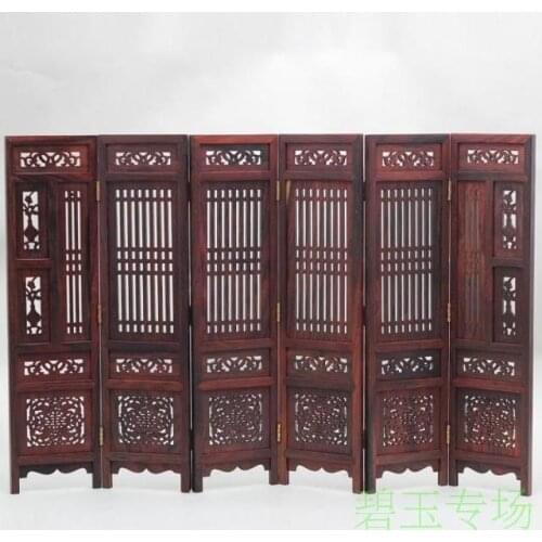 Mini) Exquisite Chinese Classical Collection Desk Decoration Red Acid Branch Wood Hardwood Small Screen