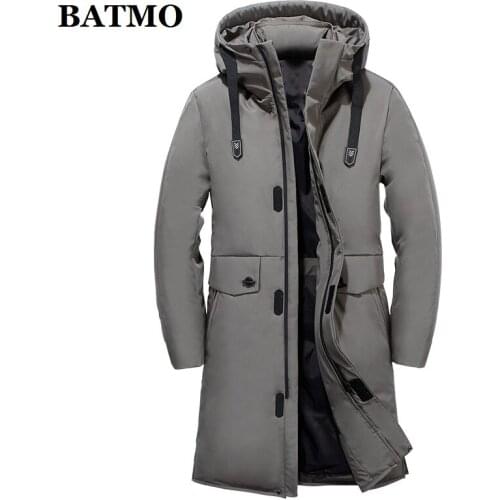 BATMO 90% white duck down hooded jackets men,mens winter down jackets,thicked warm coat,plus-size M-4XL Y1982