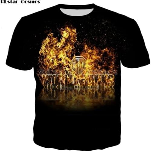 YX GIRL 2019 New summer 3d Fashion Men T-Shirt Games World Of Tanks patterns Printed Men Women Casual Cool t shirts tops