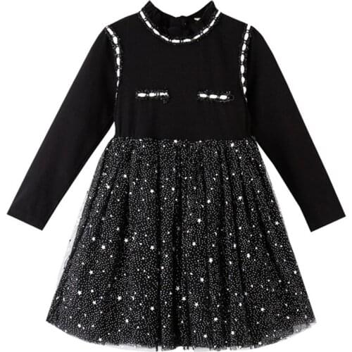 Autumn ChildrenS Dress ChildrenS Fashion Korean Star Yarn Dress Princess Dress For Girls 4-13Y