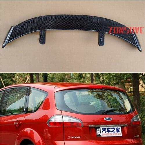 Use For 2005-2008 Ford Max Spoiler ABS Plastic Carbon Fiber Look Hatchback SUV Roof Rear Wing Body Kit Accessories