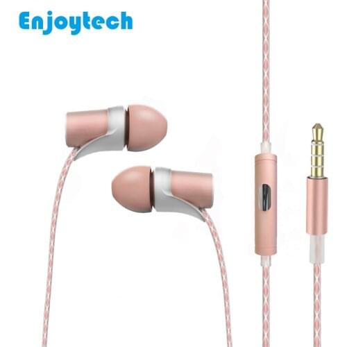 New High Quality Wired Earphone With Mic For Sport Running Portable Audio Headset Earbuds For Iphone 4/5/6 Samsung Huawei Xiaomi