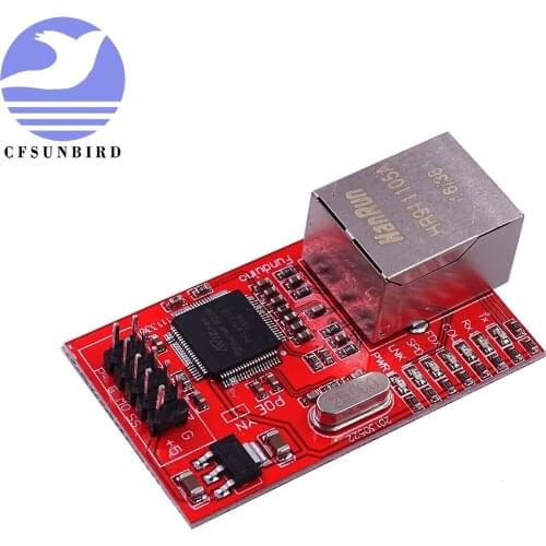 10PCS/LOT Mini W5100 LAN Ethernet Shield Network Board Module R3 W5100 3.3V Compatible For Ethernet UNO Mega 2560
