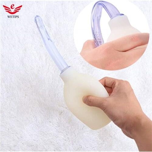 WeTips Portable Travel Enema Bulb Shower Wc Douche Enema For Anal Shower Ducha Bidet Klisma Shower Silicone Enema