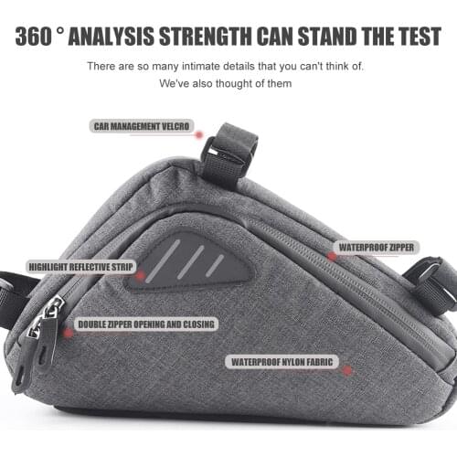 Rainproof Touch Screen Bicycle Phone Bags Holder Screen Phone Mount Bags Cases Nylon MTB Bike Top Tube Pouch