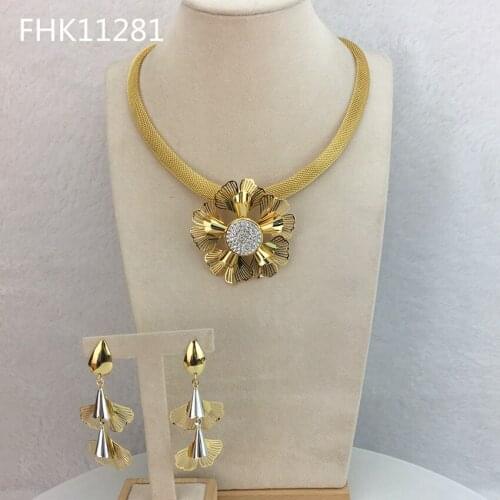 YUMINGLAI New Arrivals Elegant Design Dubai African Ladies Jewelry Set FHK11281