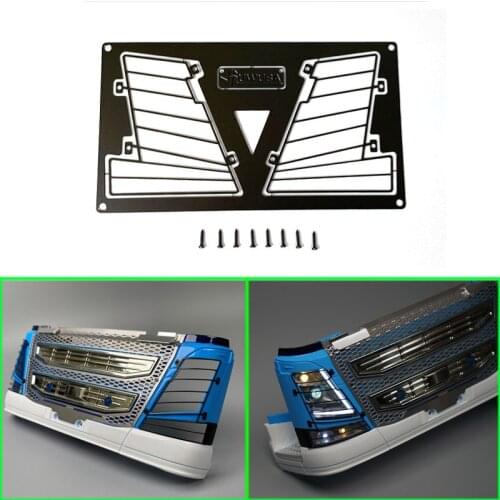 1 Pair Headlight Metal Protective Cover for 1/14 Tamiya RC Truck Trailer Tipper Volvo 56360 FH16 750 Car Diy Parts