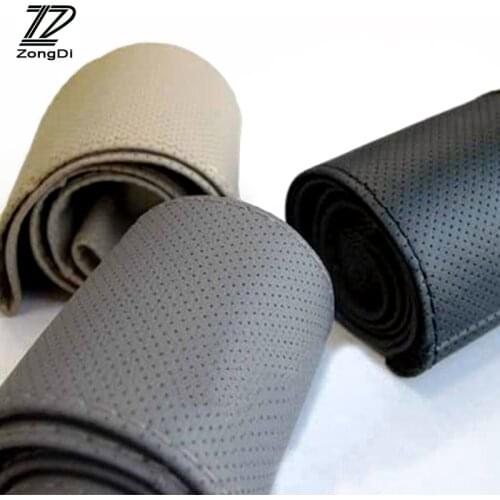 1Pc Car steering wheel cover Genuine Leather Hand stitching for Mercedes Benz W203 W204 W211 Volvo S60 XC90 XC60 S80 Subaru XV